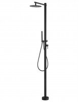 Columna ducha para piscina negra detalle