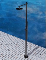 Columna ducha para piscina negra modelo acero inoxidable S316 Kansas de Imex