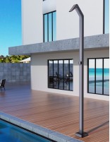 Ducha piscina cascada gris cobalto