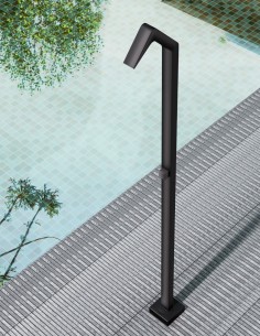 Ducha piscina cascada negra modelo de inoxidable S316 Niagara de Imex