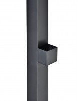 Ducha acero inoxidable piscina negra maneta