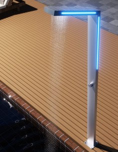 Ducha de exterior para piscina - acero inox. y luz led Sense de Imex