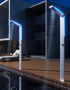 Ducha de exterior para piscina - acero inox. y luz led Sense de Imex 2