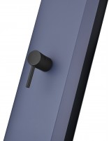 Ducha piscina de exterior azul maneta