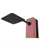 Ducha piscina de exterior rosa coral rociador