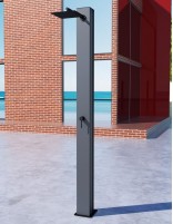 Ducha piscina de exterior gris cobalto