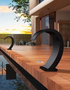 Cascada piscina negra modelo acero inoxidable S316 Iguazú de Imex 2