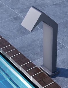 Cascada de piscina negra modelo acero inoxidable S316 Niágara 2 de Imex 2