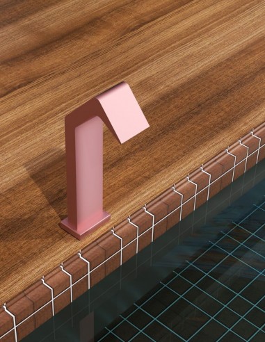 Cascada de piscina rosa coral Niágara 2