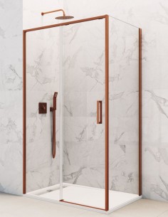 Mampara frontal cobre + lateral fijo modelo Twenty de GME