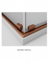 Mampara angular cobre detalle inferior