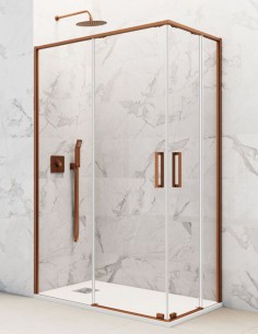 Mampara angular cobre modelo Twenty de GME