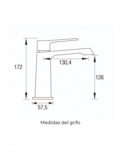 Grifo lavabo cromado - HORUS de Aquassent 2