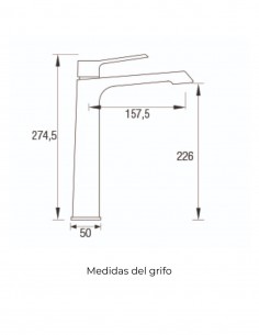 Grifo lavabo alto cromado - HORUS de Aquassent 2