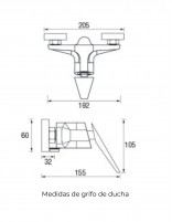 Croquis Grifo ducha moderno cromado - STYLE de Aquassent