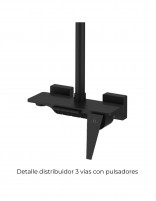 Conjunto de ducha monomando negro - Colección STYLE NEGRO de Aquassent