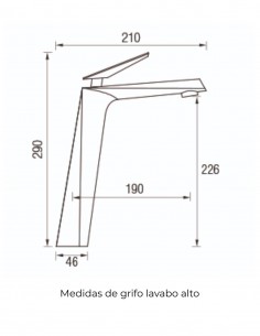 Grifo lavabo alto moderno negro - STYLE NEGRO de Aquassent 2