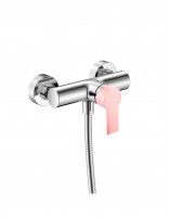 Grifo ducha cromo/rosa pastel