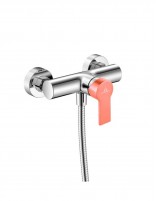 Grifo ducha cromo/salmón