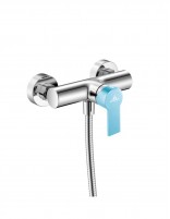Grifo ducha cromo/azul pastel