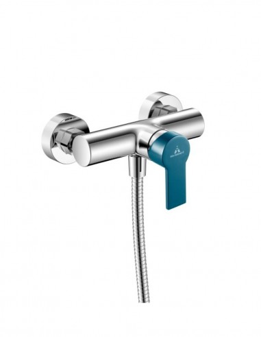 Grifo ducha cromo/azul verdoso