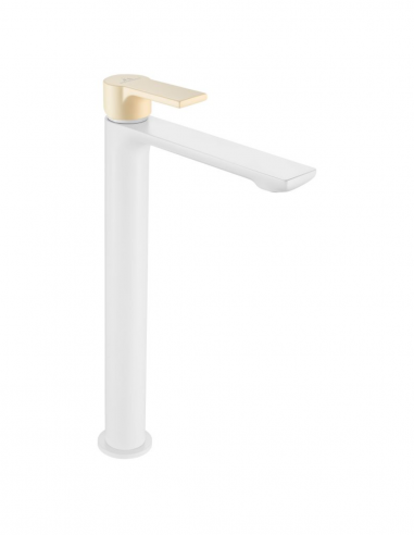 Grifo lavabo alto blanco/beig