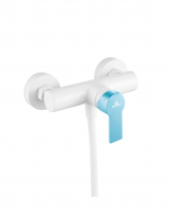 Grifo ducha blanco/azul pastel