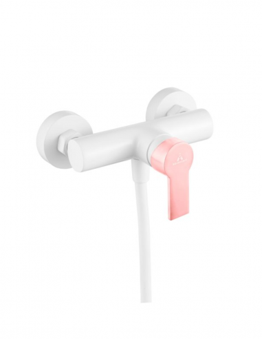 Grifo ducha blanco/rosa bebé