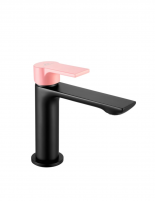 Grifo lavabo negro/rosa bebé