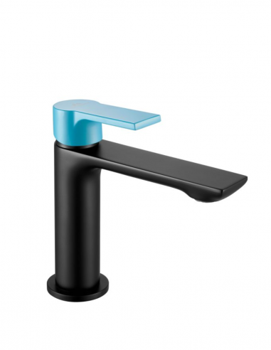 Grifo lavabo negro/azul pastel