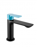 Grifo lavabo negro/azul pastel