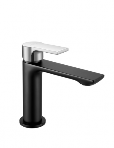 Grifo lavabo negro/cromo