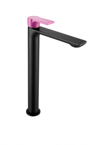 Grifo lavabo alto negro/violeta