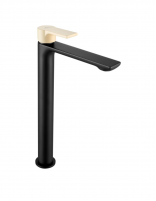Grifo lavabo alto negro/beig