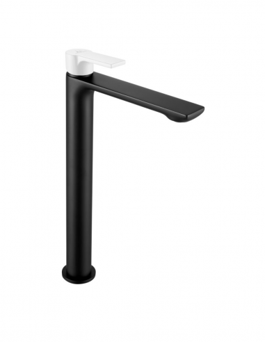 Grifo lavabo alto negro/blanco