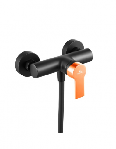 Grifo ducha negro/naranja