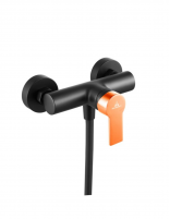 Grifo ducha negro/naranja