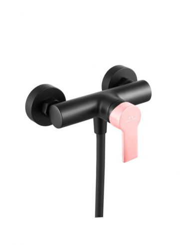 Grifo ducha negro/rosa pastel