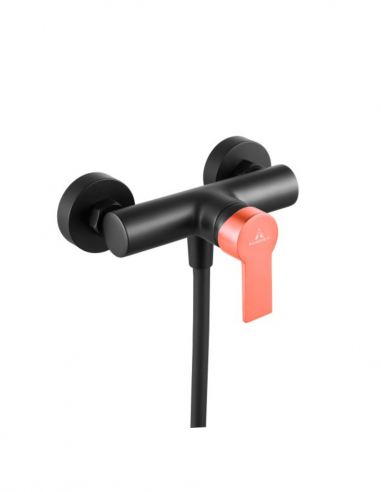 Grifo ducha negro/salmón