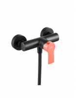 Grifo ducha negro/salmón