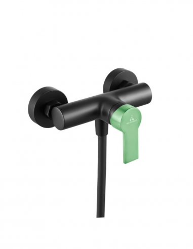 Grifo ducha negro/verde