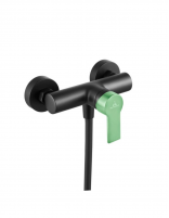 Grifo ducha negro/verde