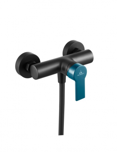 Grifo ducha negro/ azul verdoso