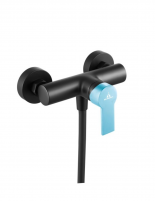 Grifo ducha negro/azul pastel