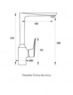 Grifo cocina cromado giratorio - CLOUD de Aquassent 2