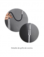 Grifo cocina cartucho monomando - LAKE de Aquassent detalles