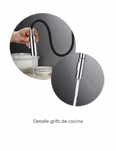 Grifo cocina acero inox. cromado - RIVER de Aquassent 2