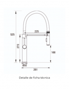 Grifo cocina latón cromando - PRAGA de Aquassent 2