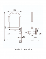 Ficha técnica Grifo cocina osmosis cromo - VIENA de Aquassent
