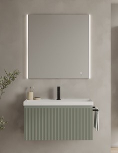 Mueble 1 cajón Royo modelo Vora suspendido lavabo moderno